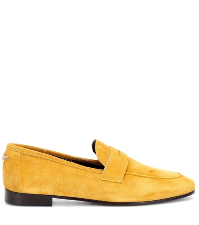 Shop Bougeotte Flaneur Suede Loafers In Yellow