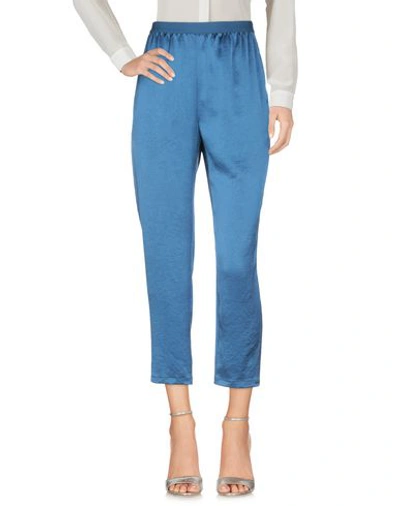 Shop Alexander Wang T Cropped Pants & Culottes In Blue