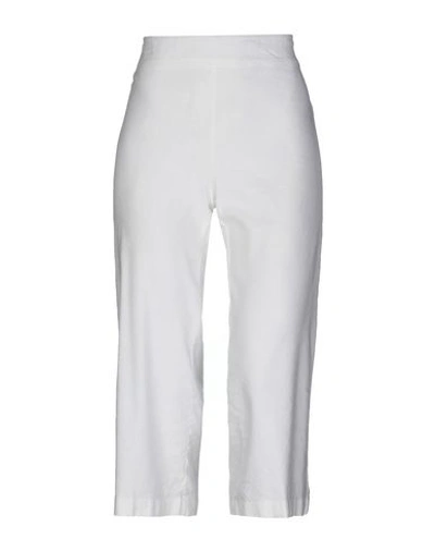 Shop Avenue Montaigne Cropped Pants & Culottes In White