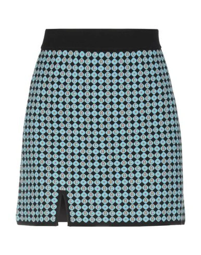Shop Alexa Chung Mini Skirt In Sky Blue