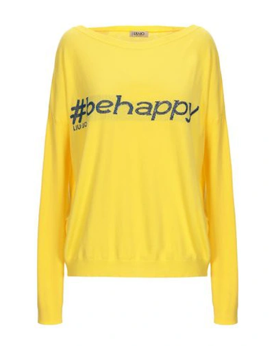 Shop Liu •jo Sweaters In Yellow