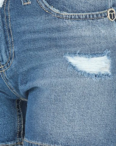 Shop Frankie Morello Woman Denim Shorts Blue Size 27 Cotton