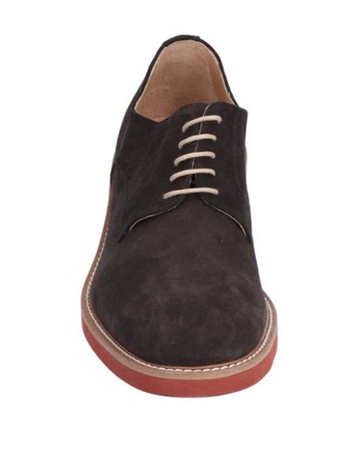 Shop Saxone Laced Shoes In Dark Brown