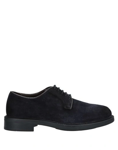 Shop A.testoni Lace-up Shoes In Dark Blue