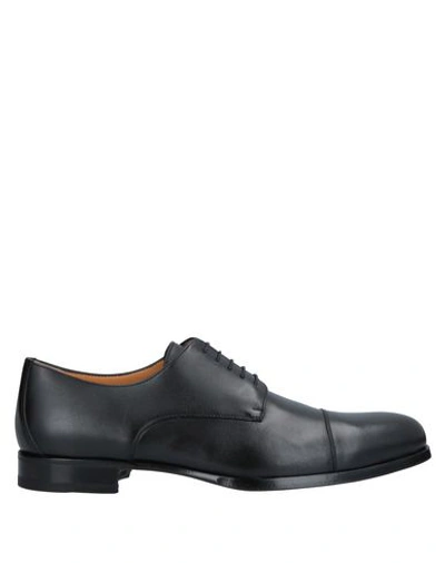 Shop A.testoni Laced Shoes In Black