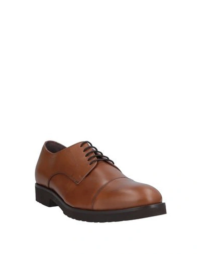 Shop A.testoni Lace-up Shoes In Tan