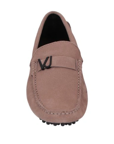 Shop Versace Jeans Loafers In Light Brown