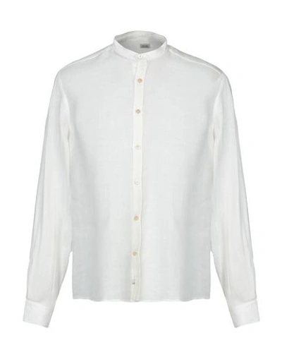 Shop Alessandro Gherardi Linen Shirt In Ivory