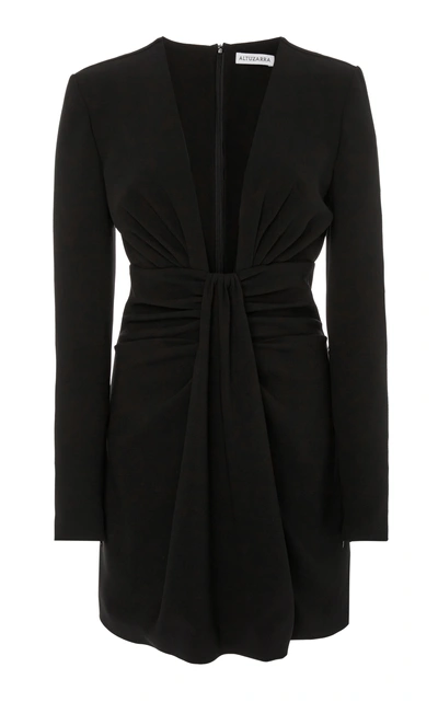 Shop Altuzarra Enola Crepe Mini Dress In Black