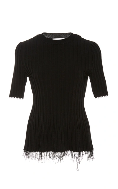 Shop Altuzarra Novello Ribbed Knit Top In Black