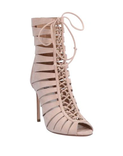 Shop Francesco Russo Ankle Boot In Pale Pink
