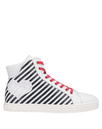 Shop Hogan Rebel Sneakers In White