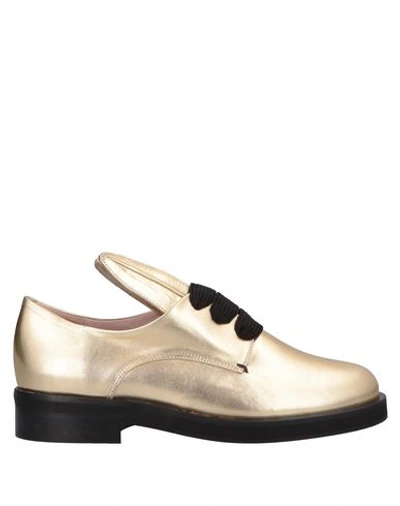 Shop Minna Parikka Laced Shoes In Gold