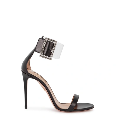 Shop Aquazzura Casablanca 105 Embellished Leather Sandals