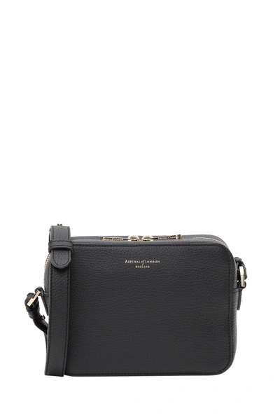 Shop Aspinal Of London Leather Camera Case In Nero
