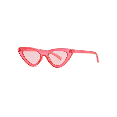 Shop Le Specs X Adam Selman The Last Lolita Cat-eye Sunglasses In Pink