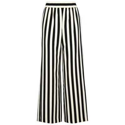 Shop Alice And Olivia Benny Striped Wide-leg Trousers