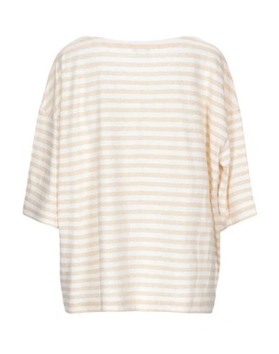 Shop Aspesi T-shirts In Beige