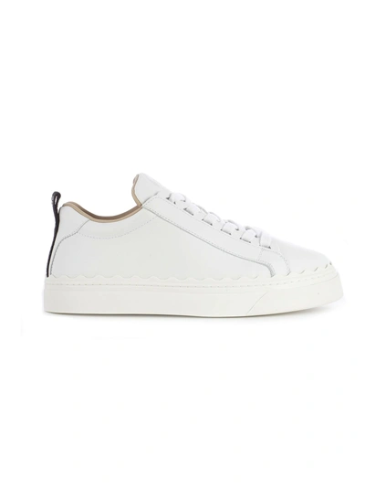 Shop Chloé Logo Sneakers In White