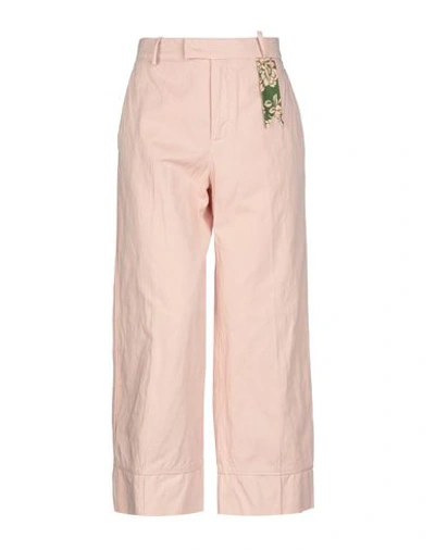 Shop The Gigi Woman Pants Light Pink Size 2 Cotton, Metal