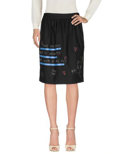 Shop Jimi Roos Knee Length Skirt In Black