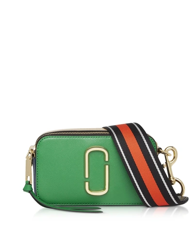 Shop Marc Jacobs Logo Strap Snapshot Camera Bag In Green