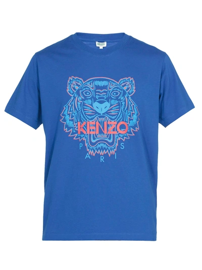 Shop Kenzo Cotton T Shirt In French Blue