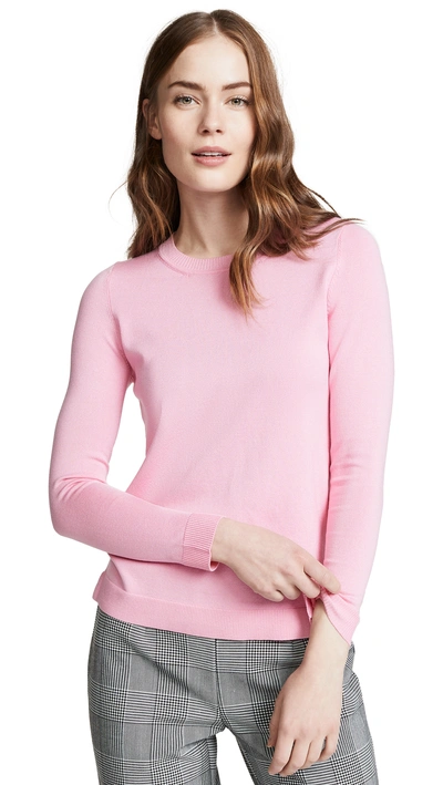 Shop 525 America Crew Neck Sweater In Seashell Pink