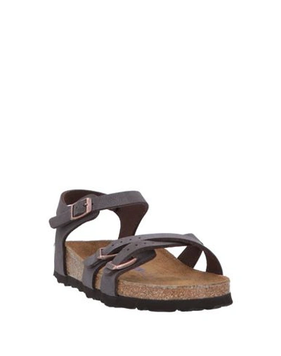 Shop Birkenstock Sandals In Dark Brown