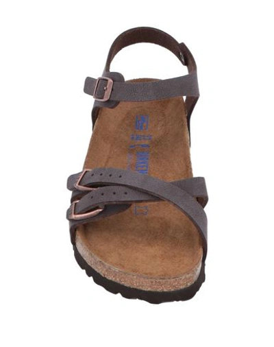 Shop Birkenstock Sandals In Dark Brown