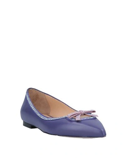 Shop Carpe Diem Ballet Flats In Purple
