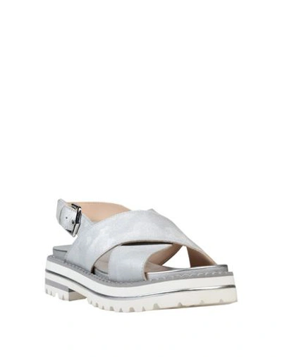 Shop Alberto Guardiani Sandals In Light Grey