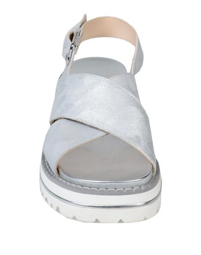Shop Alberto Guardiani Sandals In Light Grey
