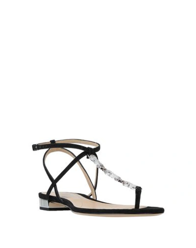 Shop Giorgio Armani Flip Flops In Black