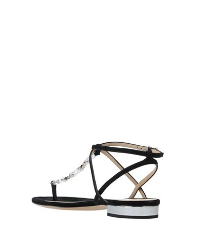 Shop Giorgio Armani Flip Flops In Black