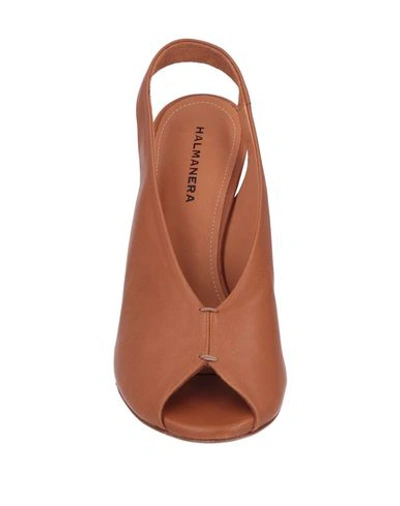 Shop Halmanera Sandals In Tan