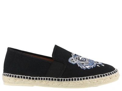 Shop Kenzo Tiger Espadrilles In Black