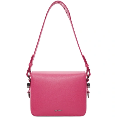 Shop Off-white Pink Diagonal Flap Bag In Pink/white