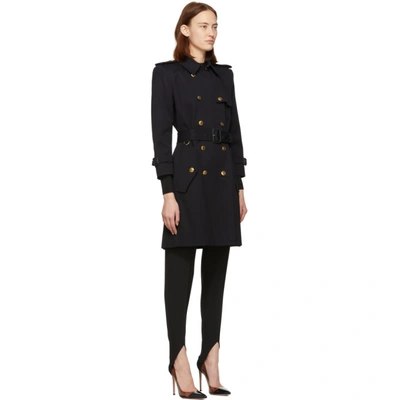 Shop Givenchy Navy 4g Buttons Trench Coat In 410 Navy
