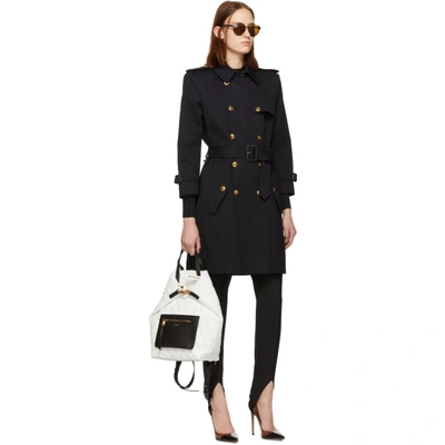 Shop Givenchy Navy 4g Buttons Trench Coat In 410 Navy