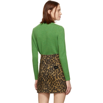 Shop Miu Miu Green The Simpsons Edition Wool Scratchy Sweater In F0089 Vert