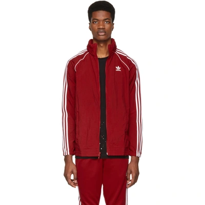 pagar mucho hijo Adidas Originals Adidas Men's Originals Adicolor Superstar Track Jacket In  Red | ModeSens