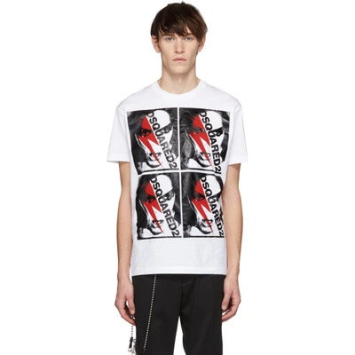 Shop Dsquared2 White Punk Cool Fit T-shirt In 100 White