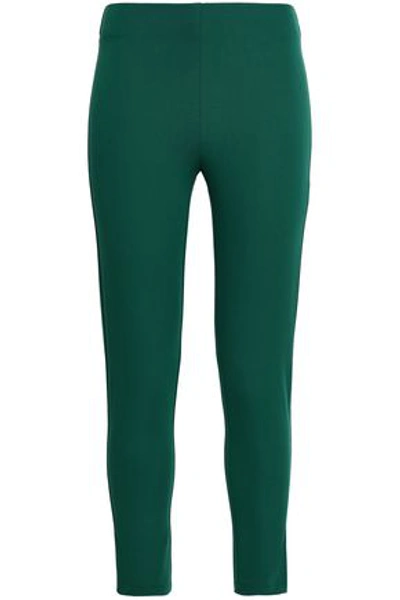 Shop Joseph Woman Nitro Cropped Stretch-cotton Twill Skinny Pants Emerald