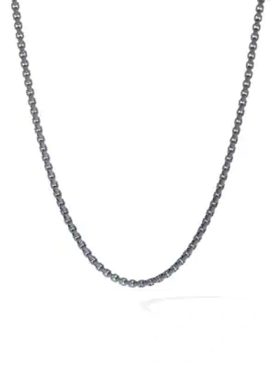 Shop David Yurman The Chain Collection Box Chain Necklace In Grey