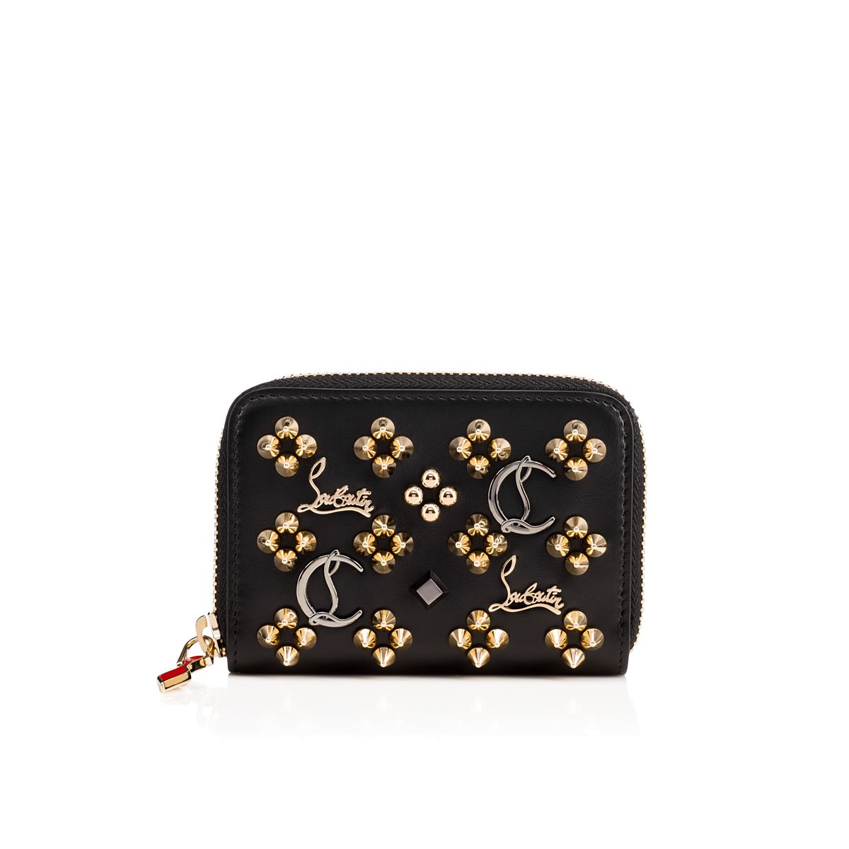 Christian Louboutin Panettone Logo-detail Studded Leather Coin Purse In ...