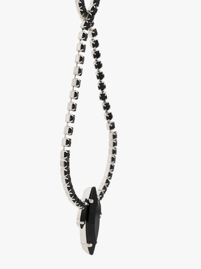 Shop Miu Miu Earrings With Crystals In Black