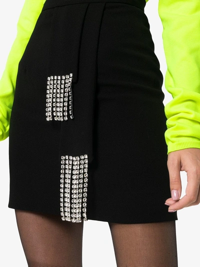 Shop Christopher Kane Crystal Mini Skirt In Black