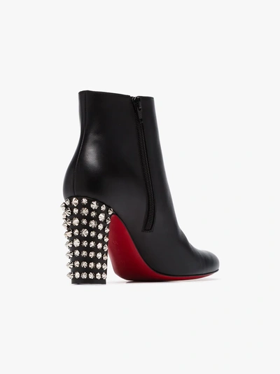 Shop Christian Louboutin Suzi 85 Leather Ankle Boots In Black