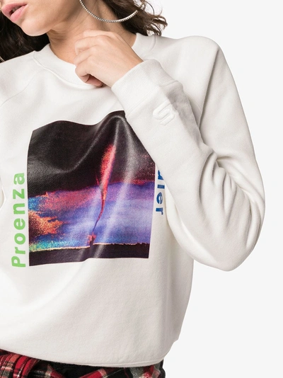 Shop Proenza Schouler Pswl Sky Graphic Sweatshirt In White